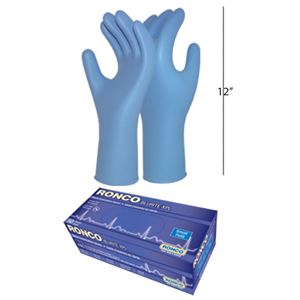 Picture of 100% NITRILE DISPOSABLE GLOVES 12" - 8 MIL. RONCO