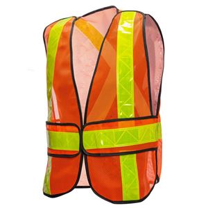 Picture of Five Point Tearaway Traffic Vest in breathable mesh fabric