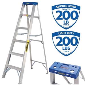 Picture of 6 Feet Light Duty Aluminum Ladder - Featherlight