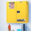 Picture of 20 gallon Yellow Wall Mount Flammable Safety Cabinet